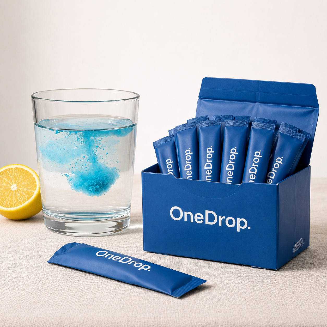 OneDrop Personalized Supplement dissolving in water